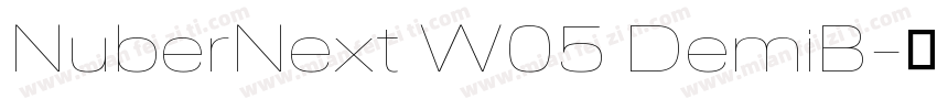 NuberNext W05 DemiB字体转换
